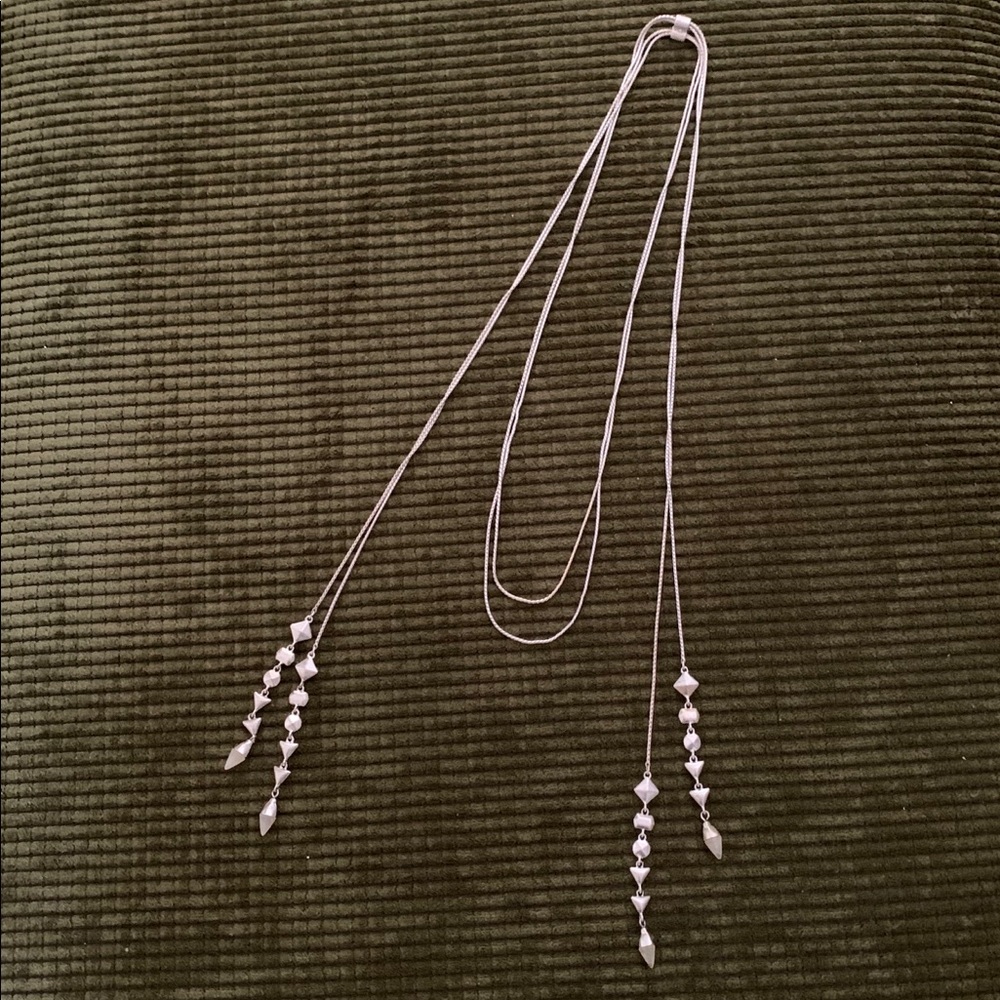 Stella & Dot Silvertone Brynn Lariat Necklace - Picture 2 of 2